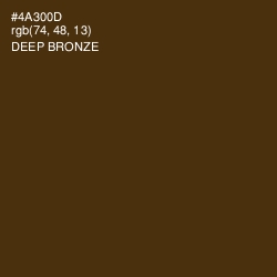 #4A300D - Deep Bronze Color Image